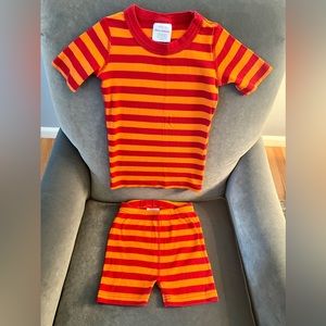 Hanna Andersson Striped PJs, Orange - Size 110 / 5